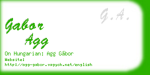 gabor agg business card